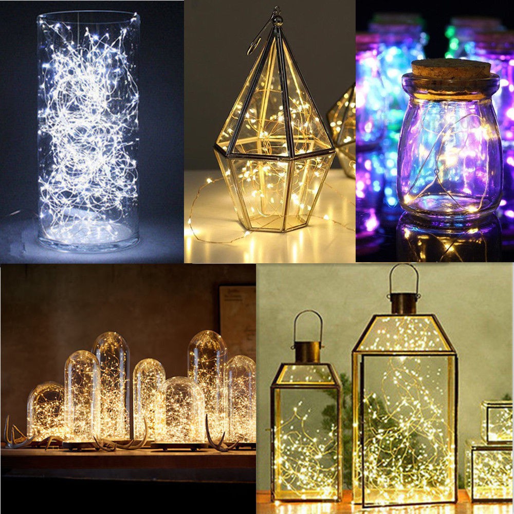 Dây Đèn Led 100 Bóng Dài 10m Sử Dụng Pin