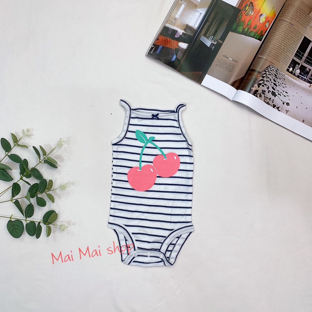 (Chọn màu-sz 18-24M) Body chíp 2 DÂY, CÁNH TIÊN, BA LỖ xuất dư cho bé gái- Bodysuit, bộ đồ liền thân, áo liền quần