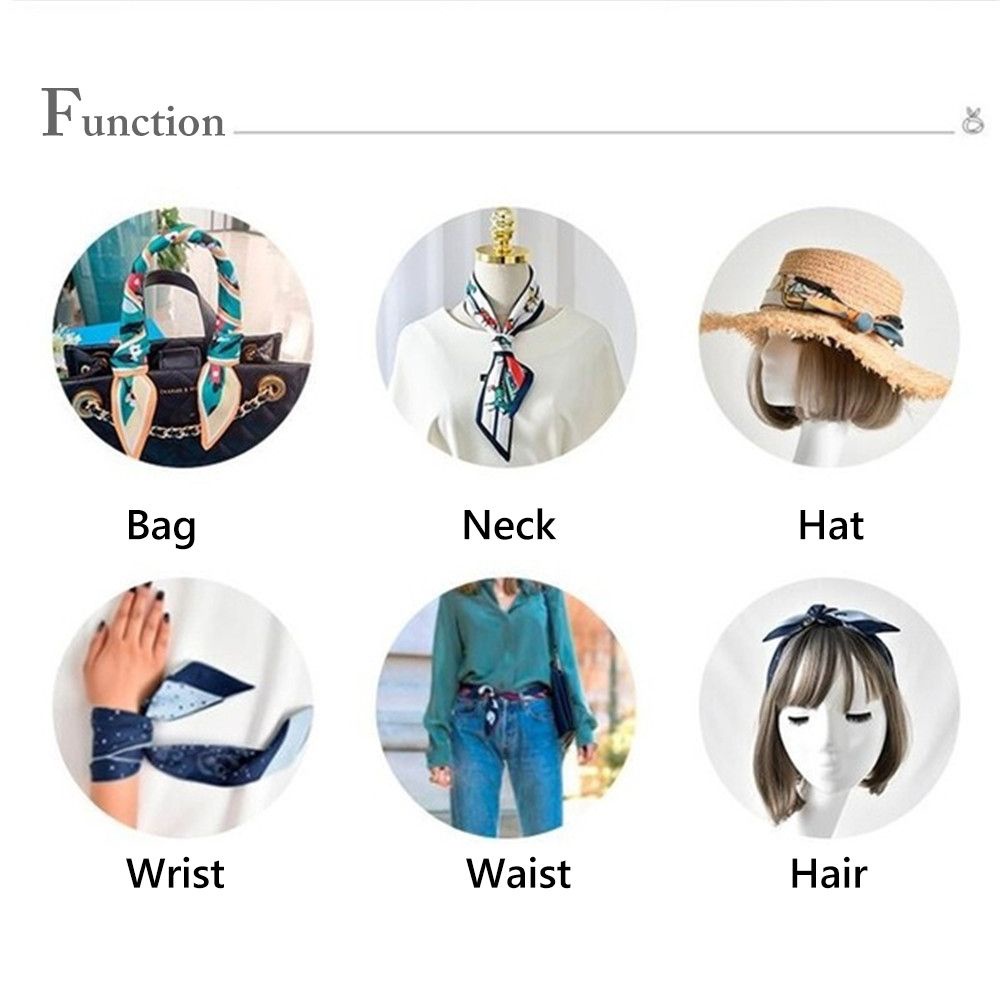 Khăn choàng cổ / buộc thắt lưng bằng lụa 40 màu tùy chọn sành điệu cho nữ