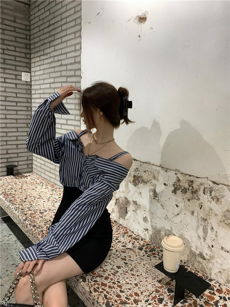 Đầm Tay Dài Kẻ Sọc Thời Trang Nữ Tính | BigBuy360 - bigbuy360.vn