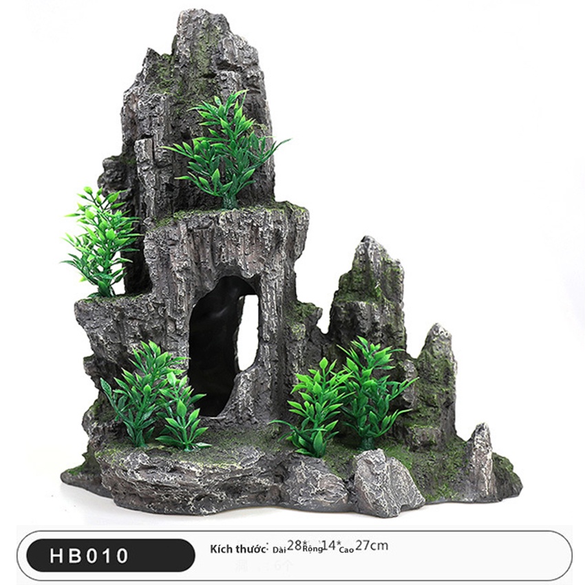 Đá Non Bộ Mini Trang Trí Bể Cá Nhiều Mẫu Lựa Chọn Chất Liệu Nhựa Resin