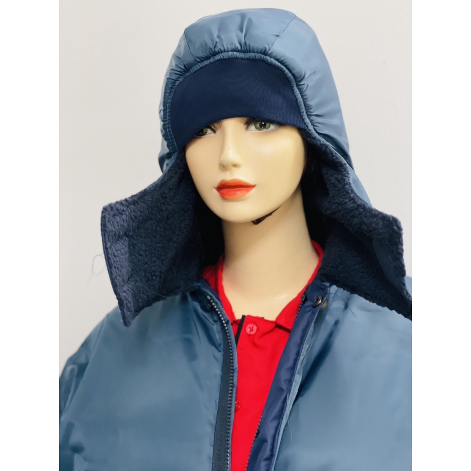 Áo bảo hộ dùng trong kho đông lạnh âm 18 độ lót lông _ Hình chụp thật