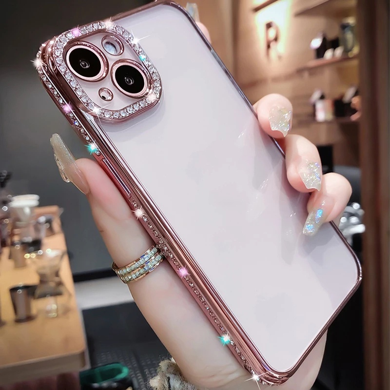 Ốp Điện Thoại Silicon Dẻo Đính Hạt Kim Cương IPhone 14 Plus 13 12 11 Pro Max 13 / 12 / 11 IPhone XR X IP XS Max 11promax
