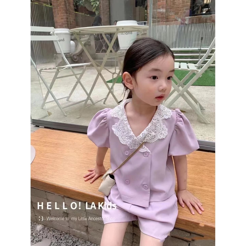Bộ Đồ Thời Trang Mùa Hè Phong Cách Hàn Quốc Nhật Bản Mới 2022 Cho Bé Gái