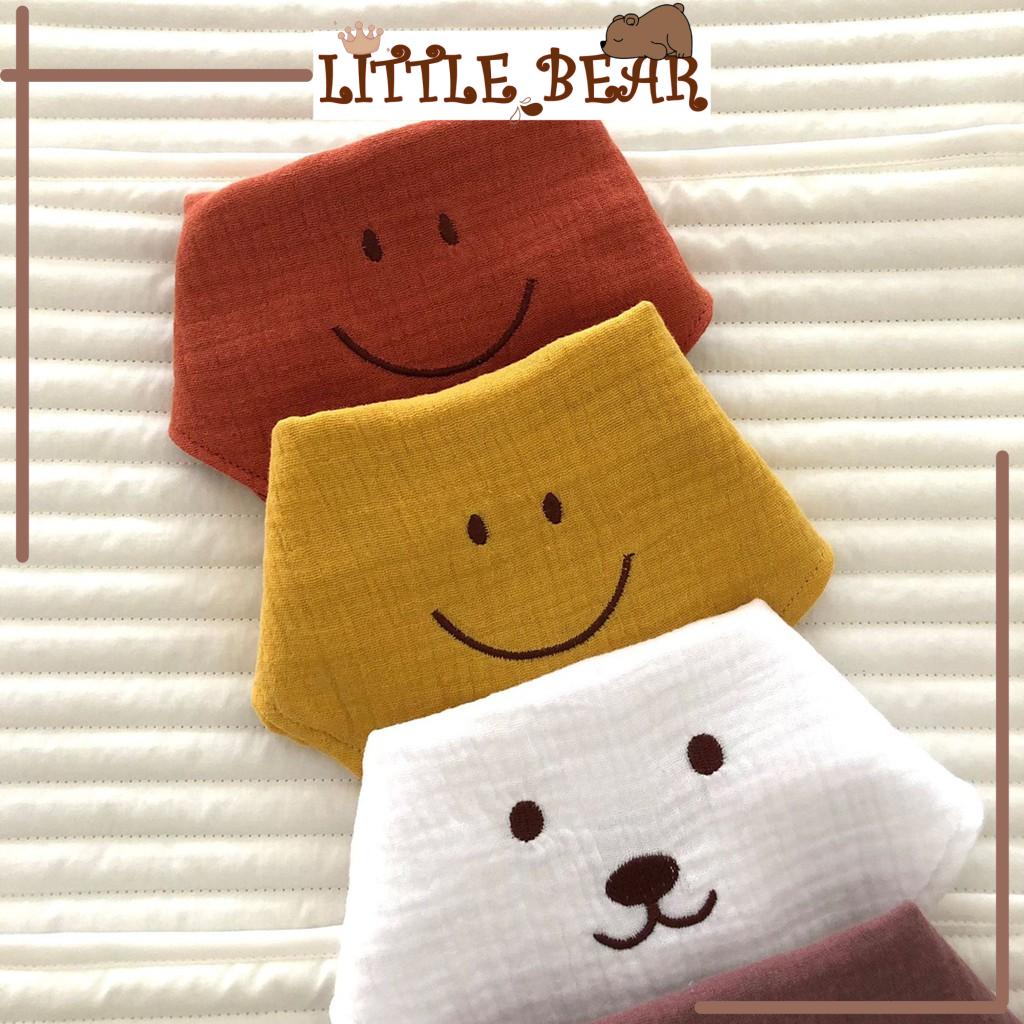 Yếm Xô Hình Gấu Hàn Quốc Mềm Mịn Cho Bé - Little Bear