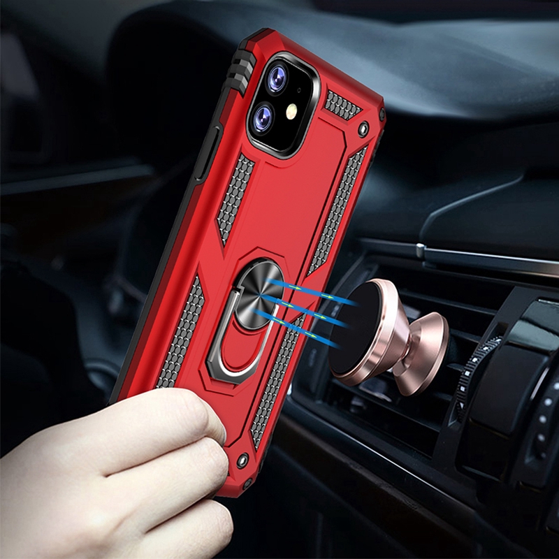 Google Pixel 4XL Google Pixel 4 Luxury Armor Shockproof Holder Magnetic Ring Stand Case Cover