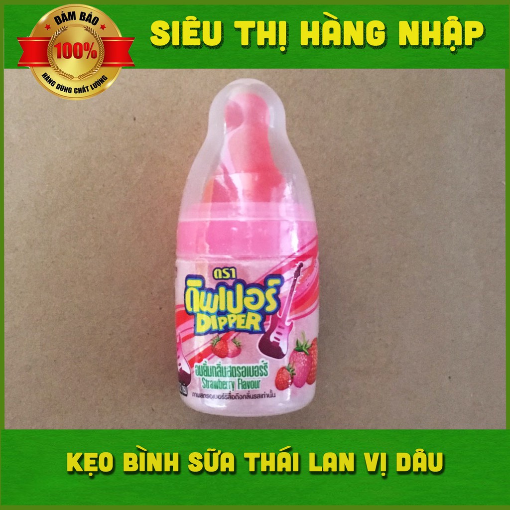 [4 vị] Kẹo mút bình sữa huyền thoại Thái Lan cho bé (dâu/ nho/ cam/ mâm xôi), ăn vặt ngon rẻ