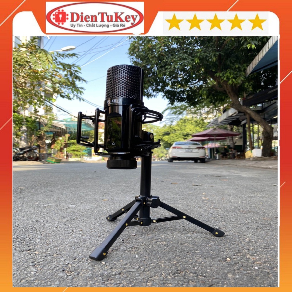 Chân kẹp Microphone MK02 Vip kẹp mic thu âm, livestream, hát karaoke để bàn loại cao cấp