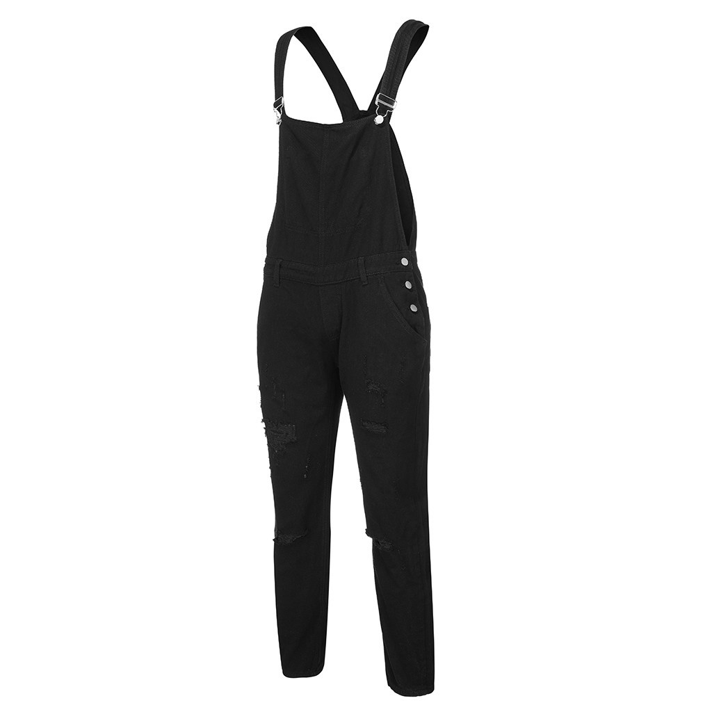 janesame_Mens  Pocket Jeans Overall Jumpsuit  Streetwear  Overall Suspender Pants