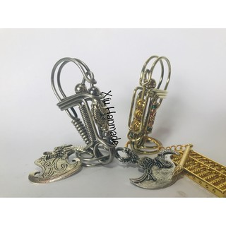 Móc Khóa Thủ Công Inox Hổ Phù (mẫu 20)