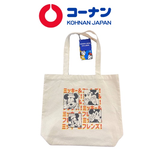 Túi vải tote canvas đeo chéo MICKEY nhiều màu sắc, hình ngộ nghĩnh