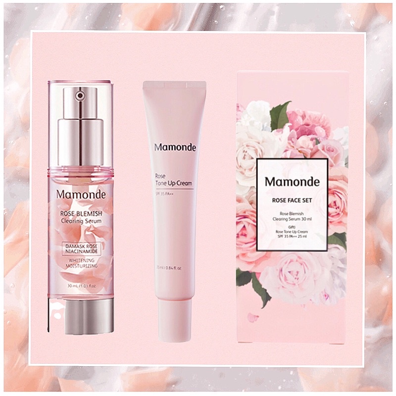 Set Serum + Kem dưỡng Tinh chất hoa hồng làm mờ thâm mụn & dưỡng sáng Rose Blemish Clearing Serum 30ml