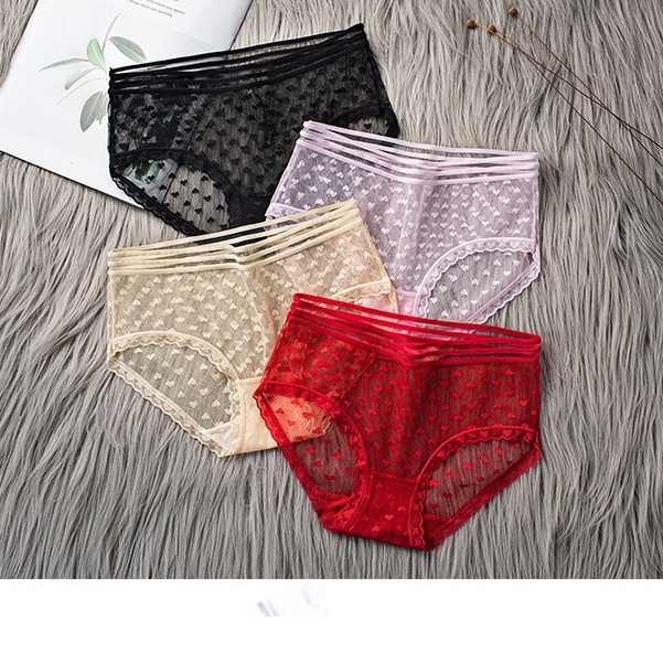 Quần lót nữ ren sexy, quần chip siêu mỏng trong suốt mềm mại quyến rũ  mã NĐ04