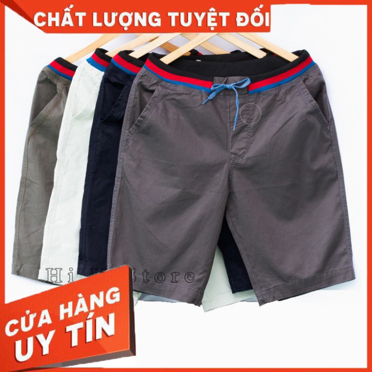Quần Short Kaki Nam Lưng Thun Big Size , Có Size Lớn Vải Cao Cấp Co Dãn Tốt (>70kg) - Hàng nhập khẩu