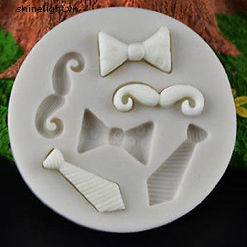 Khuôn Silicone Tạo Hình Râu Nơ Trang Trí Bánh [VN]