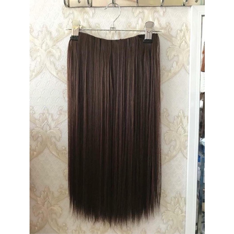 TÓC GIẢ KẸP THẲNG 5 PHÍM RỘNG 25CM NẶNG 200G ĐỦ 4 MÀU HÌNH THẬT HÀNG ĐẸP