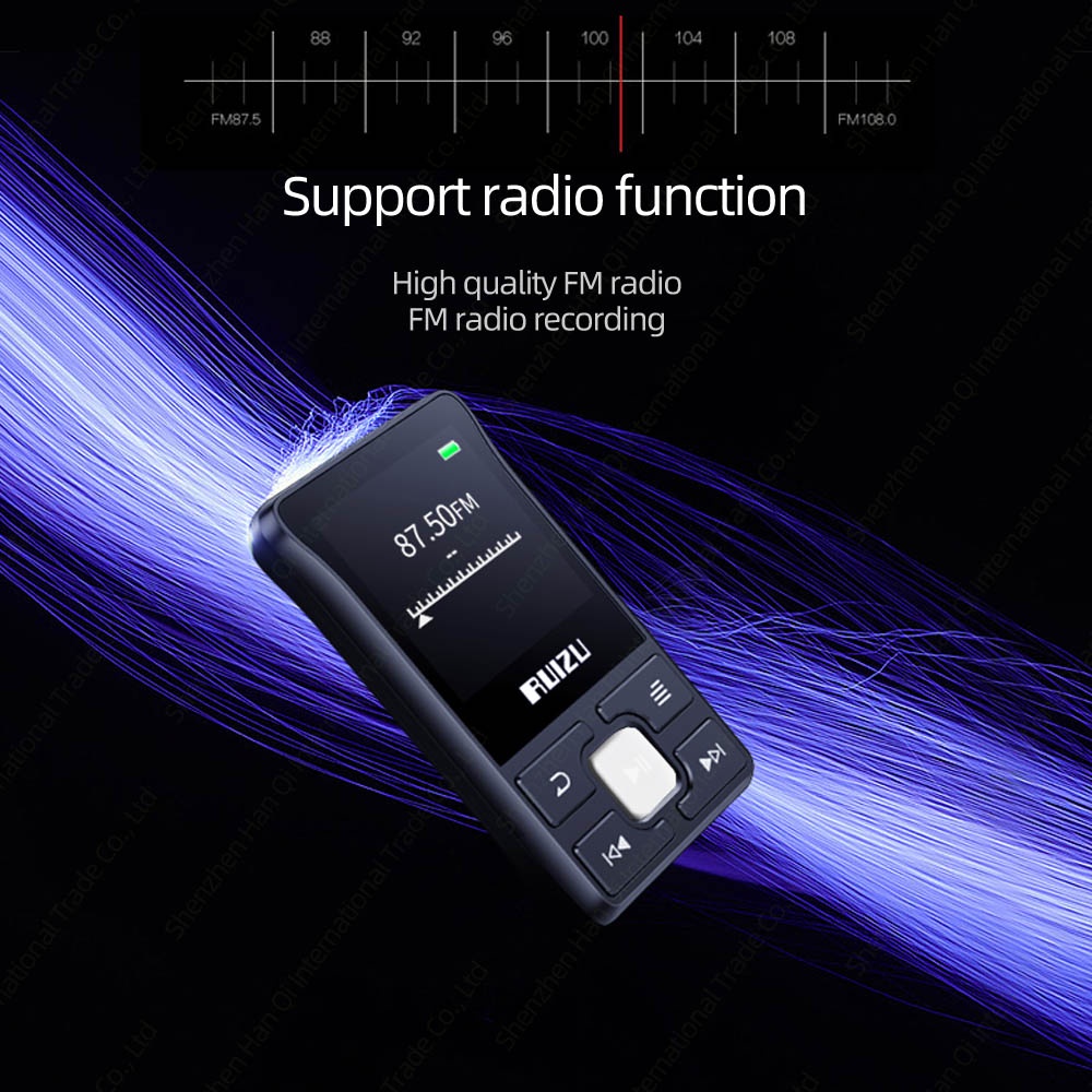 Máy nghe nhạc MP3 FAAEAL RUIZU X55 kết nối Bluetooth hỗ trợ đài FM với phụ kiện tùy chọn