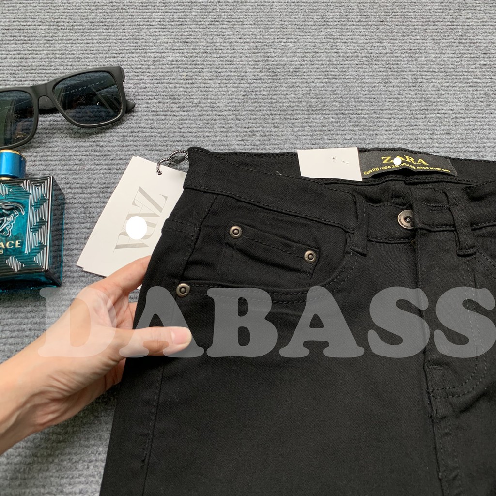 Quần jean nam ZR, quần bò nam màu đen hàng cao cấp xuất dư co dãn thoải mái, có size đại (video, hình chụp thật)