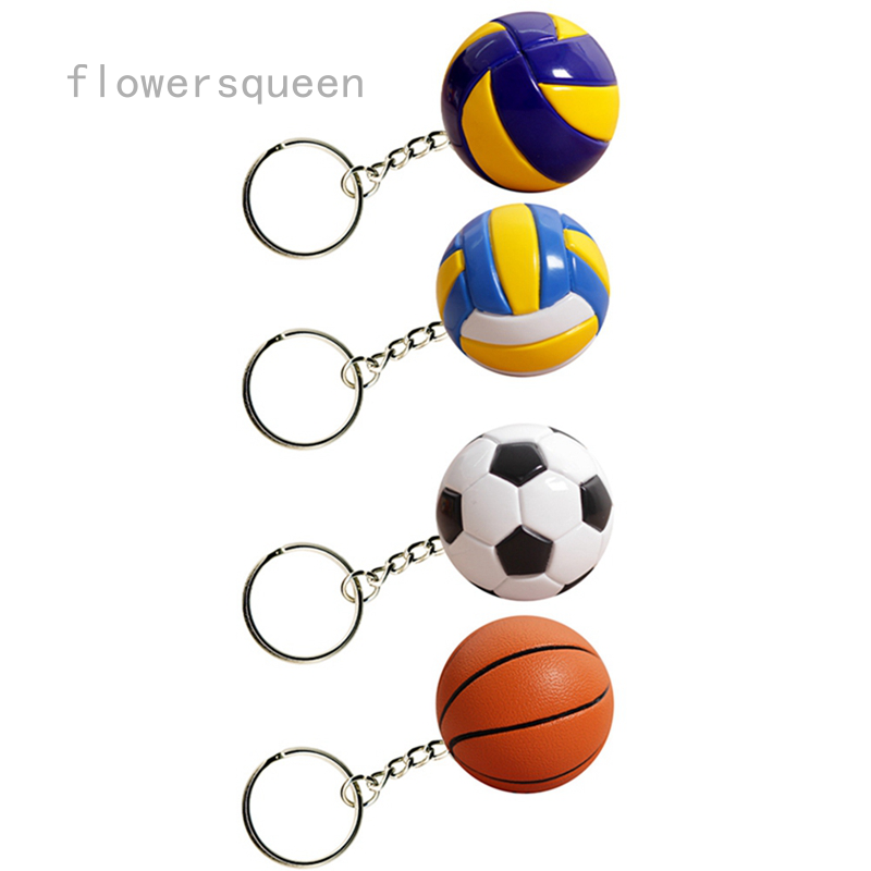 flowersqueen Móc Khóa Hình Quả Bóng Chuyền Thời Trang Dành Cho Nam