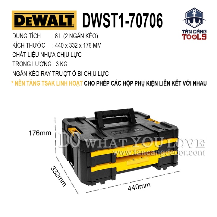 Hộp Đựng Dụng Cụ DeWalt DWST1-70706