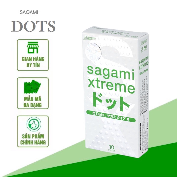 Bao Cao Su Gân gai Sagami Extreme White - bcs Nhật Bản - Chính hãng - 10 chiếc