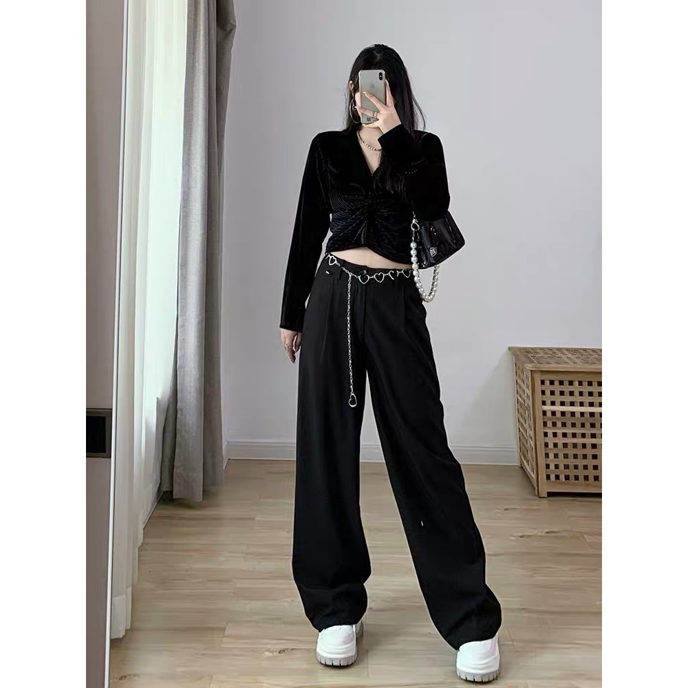 Thắt lưng xích hình tim Ulzzang phối blazer, vest, quần DV0028 - Thắt Lưng Giá Tốt