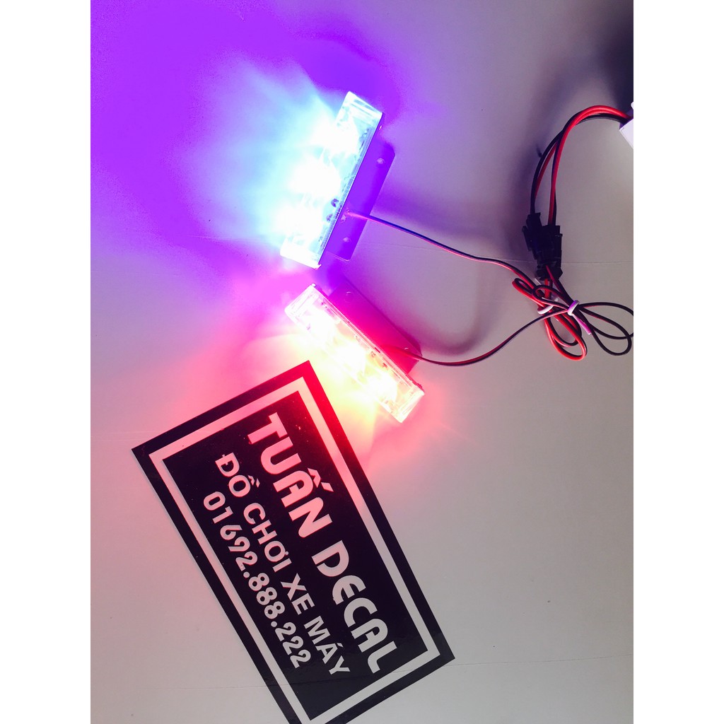 Đèn Police Nháy Chớp xanh đỏ 1 cặp SHOP TUANDECAL