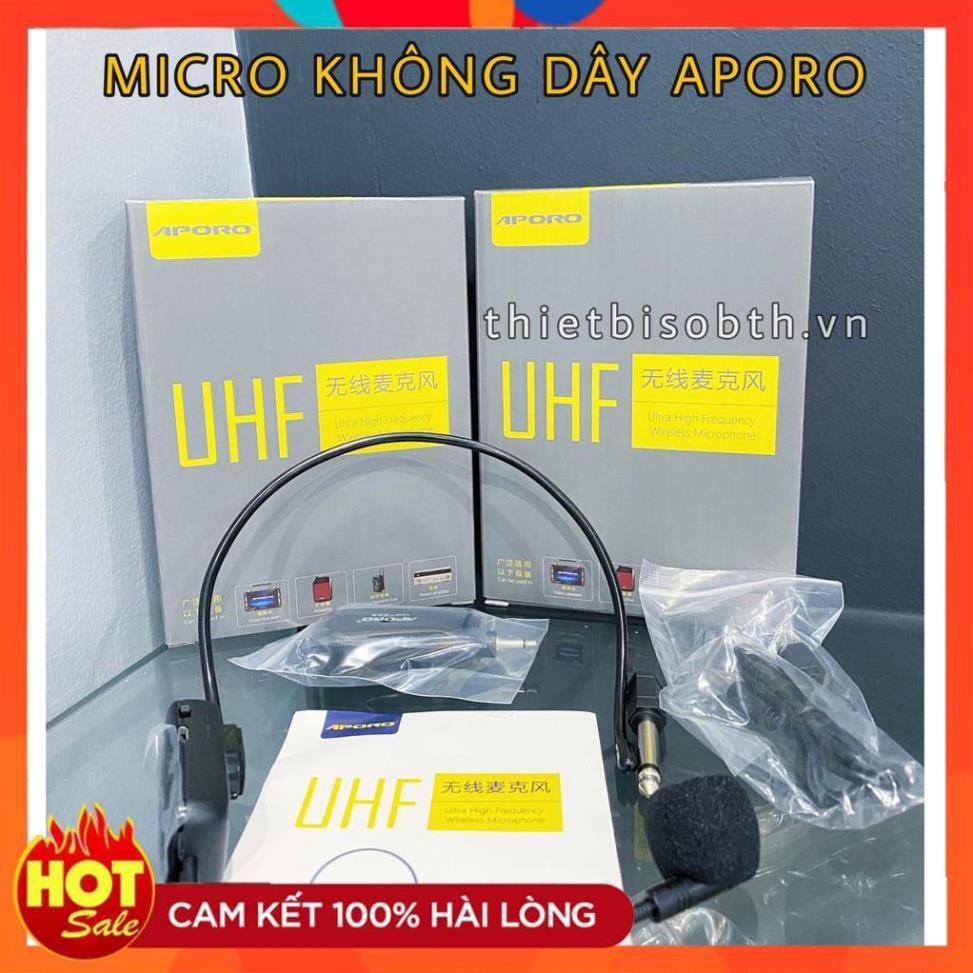 [Hàng Xịn] Micro Không Dây Aporo UHF Dùng Cho Máy Trợ Giảng