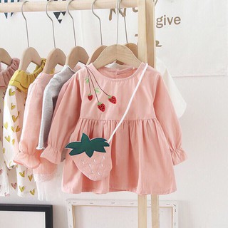 Váy dâu tây, dứa, cherry siêu cute 9m-4y