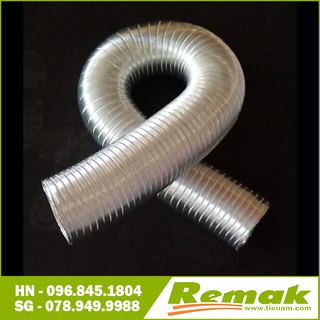 Ống nhôm cứng d125 Ống thông gió chịu nhiệt Đoạn 1m Ống nhôm nhún Remak