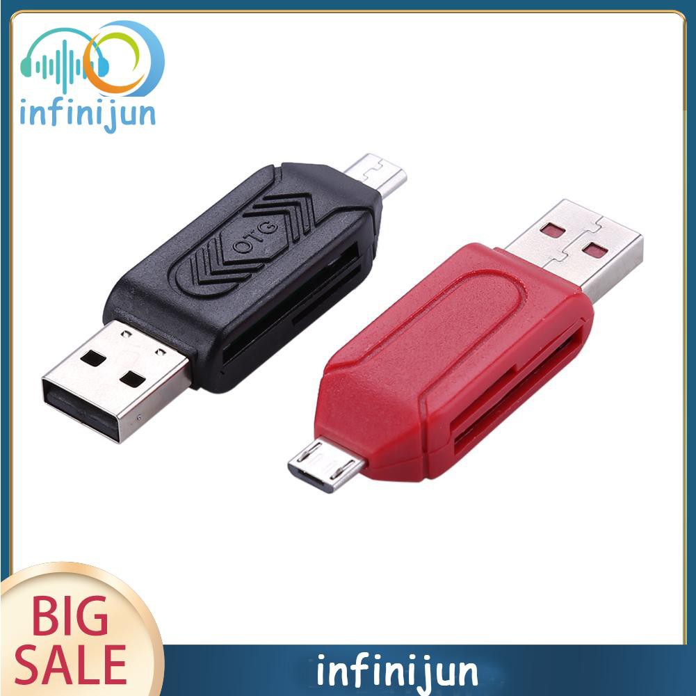 Đầu Đọc Thẻ Nhớ Đa Năng 2 Trong 1 Usb 2.0 Otg Tf/Sd Cho Điện Thoại/Máy Tính