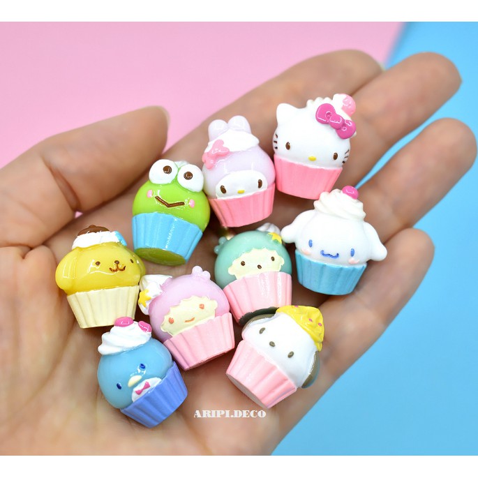 Charm Bánh cupcake siêu siêu xinh B56/ Nguyên liệu làm slime resin trang trí