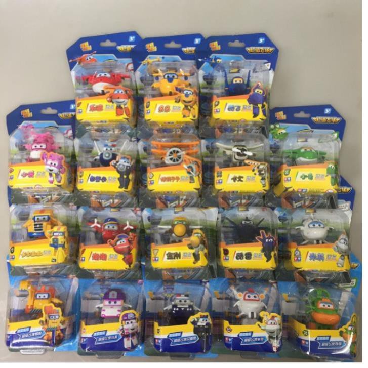 Super wings đội bay siêu đẳng đồ chơi trẻ em mô hình nhân vật máy bay mini Chase điệp viên