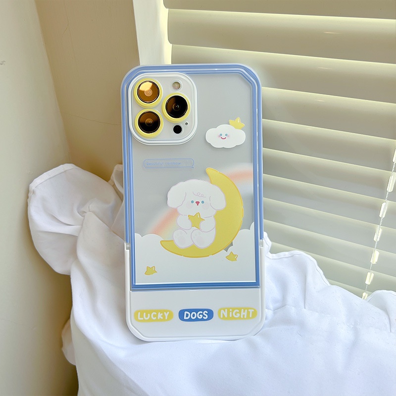 Ốp lưng iphoneỐp Điện Thoại  Kèm Giá Đỡ Tàng Hình Họa Tiết Hoạt Hình Dễ Thương Cho iphone 14 / 13Pro 12 / xs / 6 / 7 / 8PLUSDinuo case