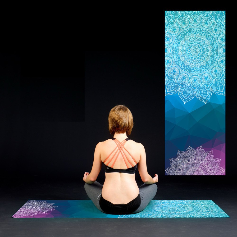 Thảm Tập Yoga In Họa Tiết Xinh Xắn Gấp Gọn Tiện Lợi