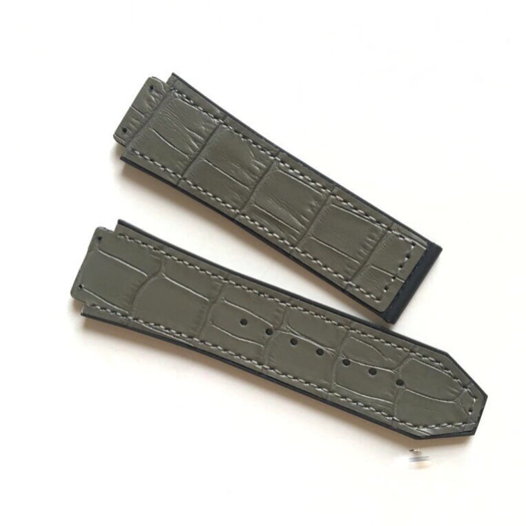 Dây đồng hồ da, Dây đồng hồ hublot, Da cá sấu, Da thật Đệm cao su thiên nhiên êm ái - donghokinhmat168