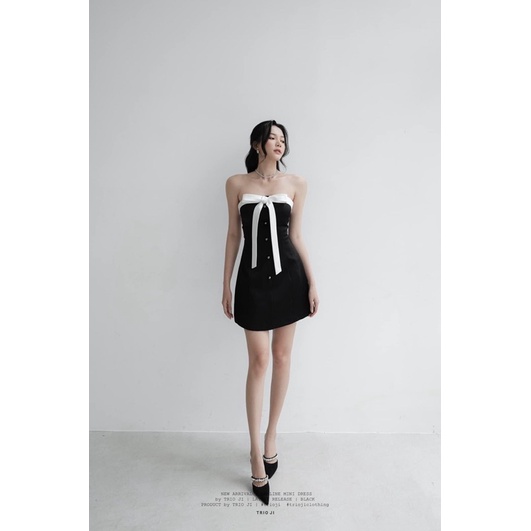 Đầm thiết kế phối nơ ngực-CarotShop