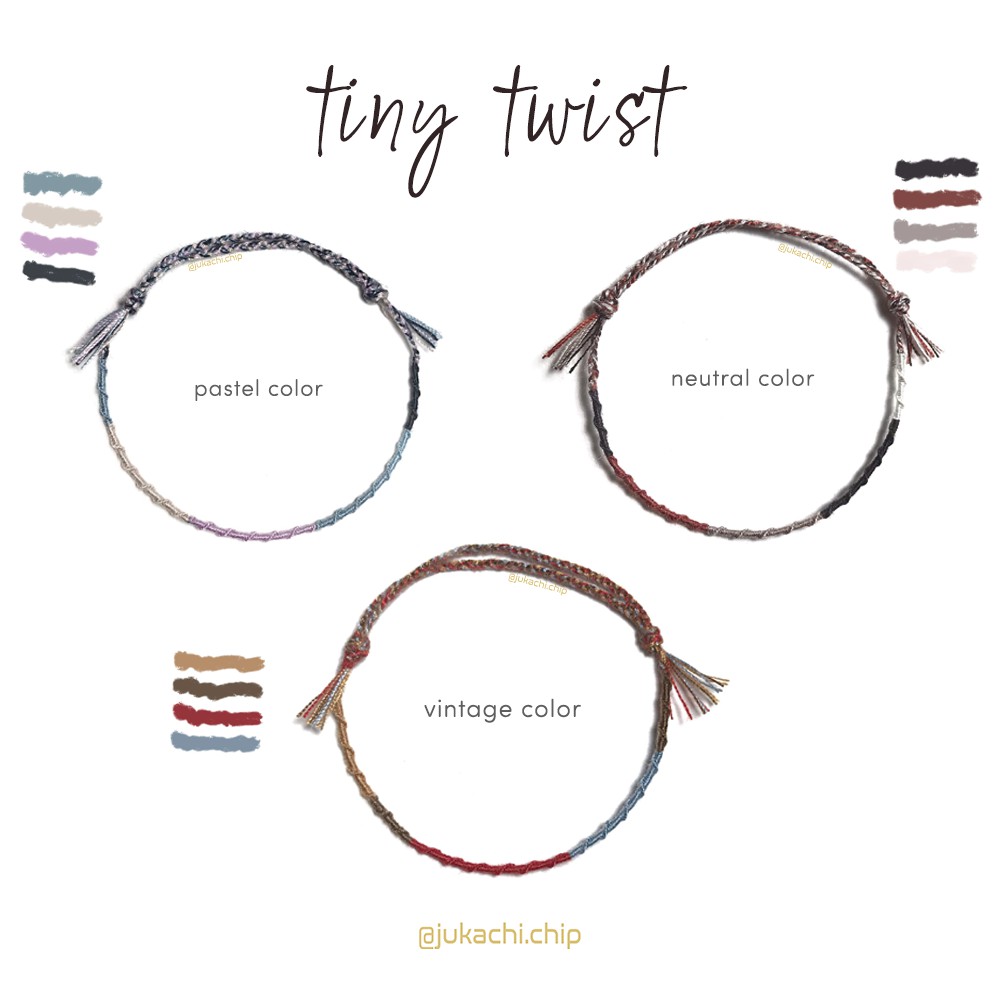 Vòng tay sợi mảnh  handmade Tiny Twist
