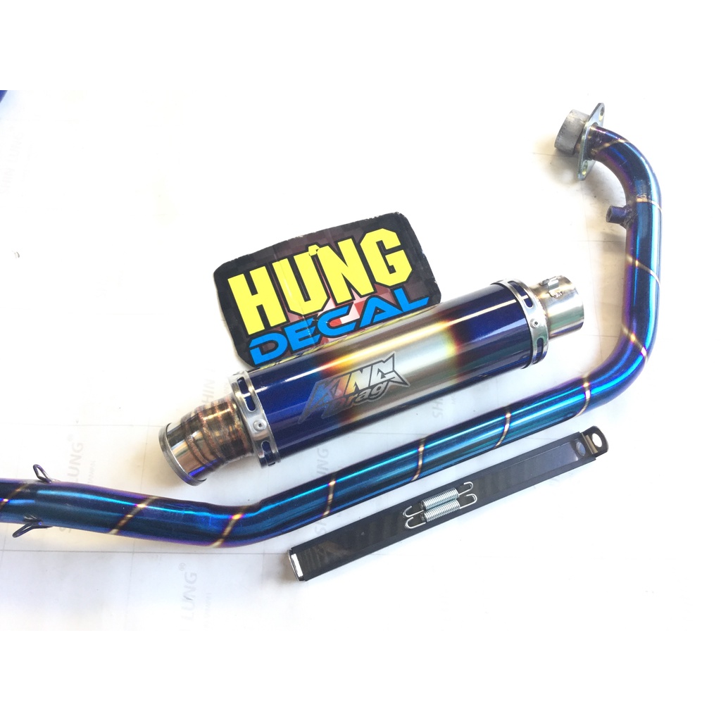 Bộ pô king drag 7 màu full cổ titan wave, SI, EXCITER, WINER, SONIC