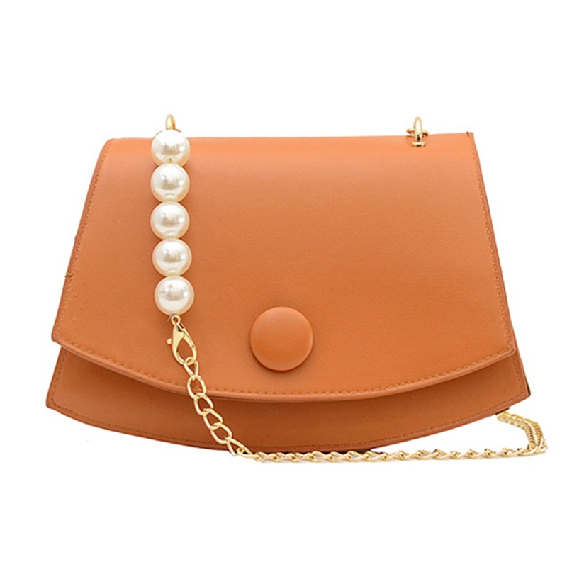 Túi Xách Da PU Phối Dây Xích Đeo Vai Thời Trang Mùa Hè Cho Nữ