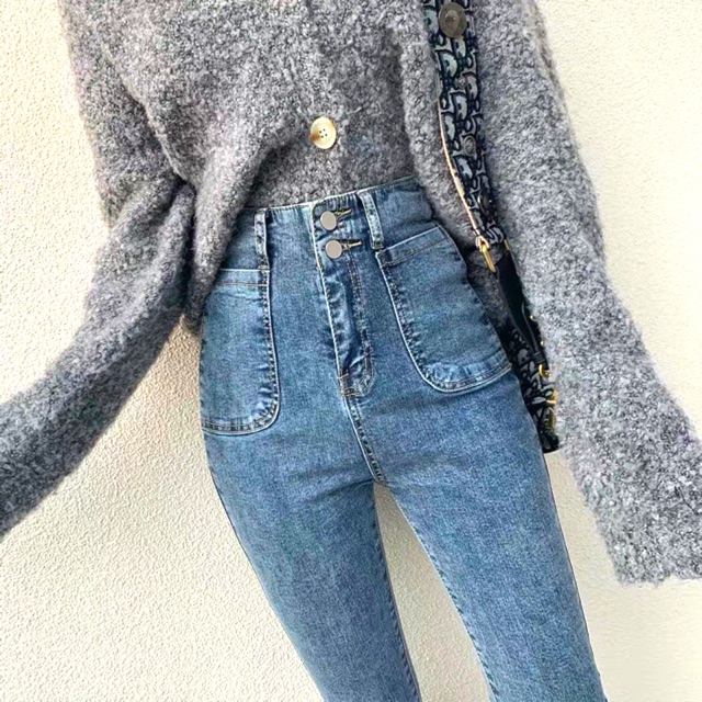 [Mã WASTMAY giảm 15% tối đa 30K đơn 150K] quần jean 2 túi nổi hót hít | BigBuy360 - bigbuy360.vn