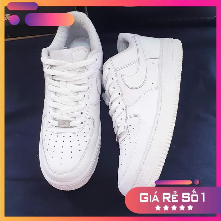 Giày Nike Air Force I low trắng, size từ 35 - 46 real 2hand (đã sử dụng) -am1