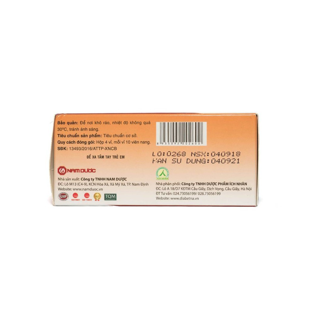 Diabetna - Hộp 40 viên uống giúp ổn định đường huyết - cvspharmacy