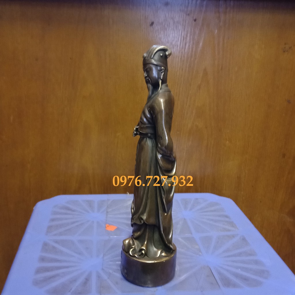 Tượng đồng Khổng Minh Gia Cát Lượng, tượng đồng phong thủy 24cm