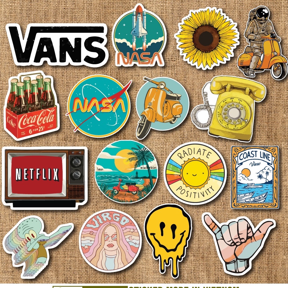 Sticker Ngẫu nhiên chống nước sticker dán laptop, mũ bảo hiểm, điện thoại, vali