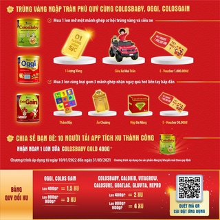 [HSD T1-2028] [Quét Mã QR Tích Xu] Sữa Bột Vitadairy Colos Gain 0+/ 1+ 800g.