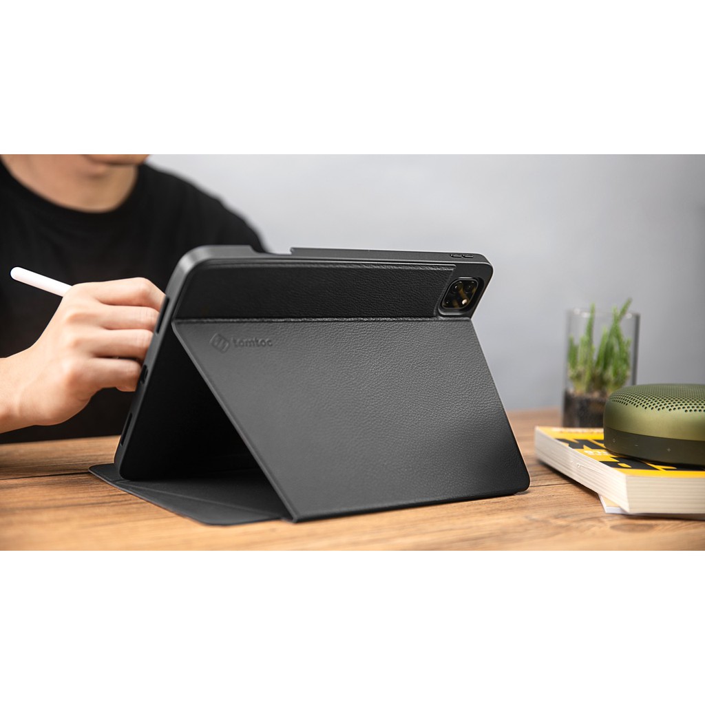 Bao da Tomtoc từ tính đa góc SmaTri hỗ trợ sạc không dây Apple Pencil For Ipad Pro 11"
