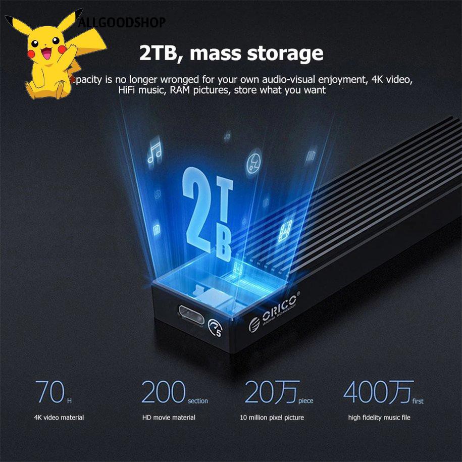 ⚡ORICO Ốp ổ cứng M.2 SSD USB C Gen2 5Gbps PCIe M2 SATA NVME 5Gbps dành cho 2230/2242/2260/2280 SSD (M2PF-C3) | BigBuy360 - bigbuy360.vn