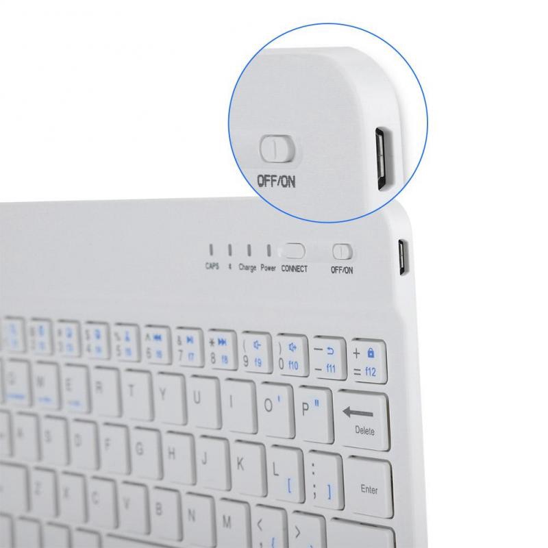 Bàn phím Qianmei 7in siêu mỏng đánh máy mượt mà cho Android / iOS / Windows