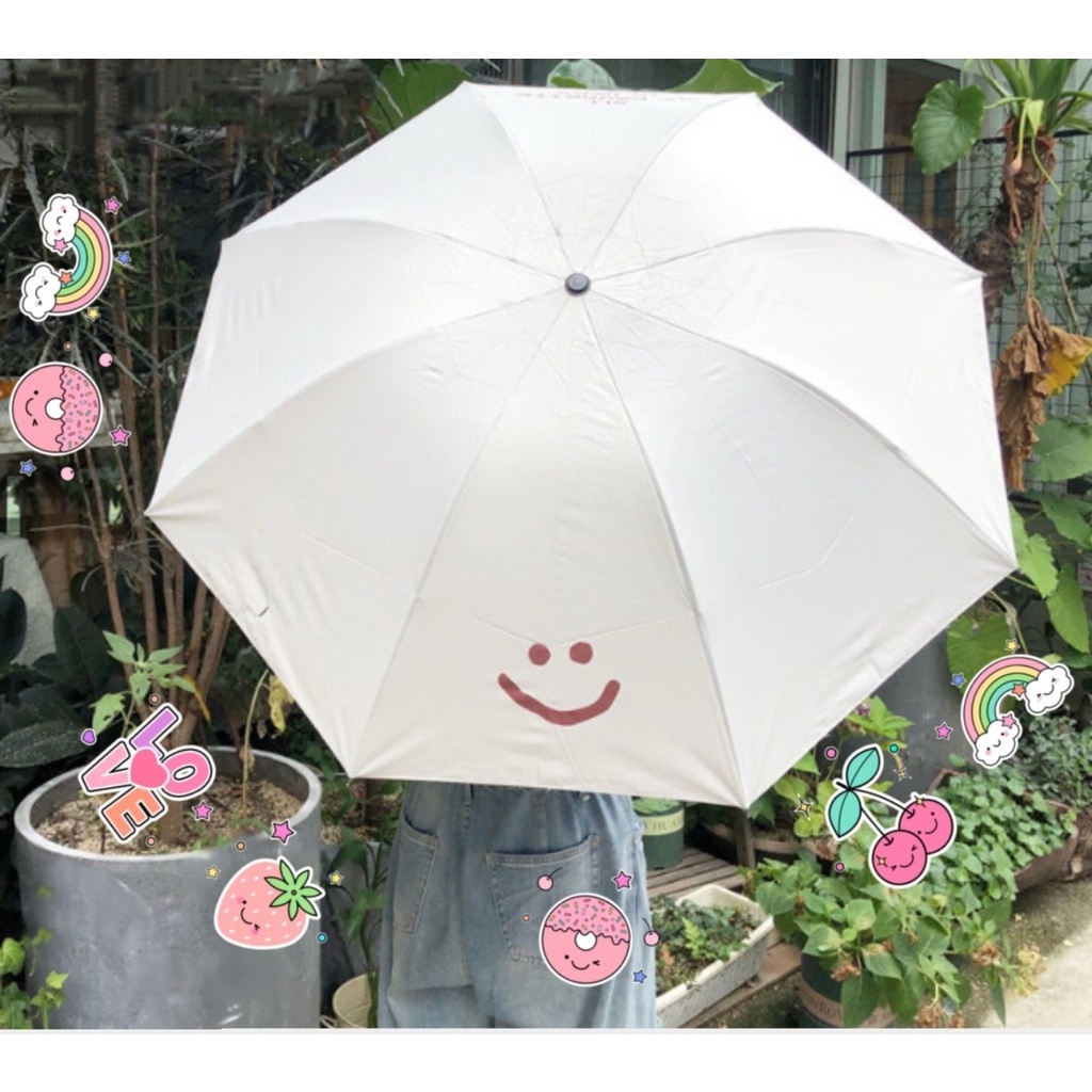 Ô dù che nắng che mưa phong cách Hàn Dễ Thương Hình mặt cười Smile